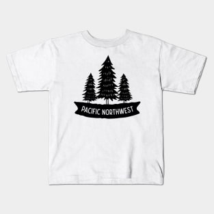 Pacific Northwest Trees Kids T-Shirt